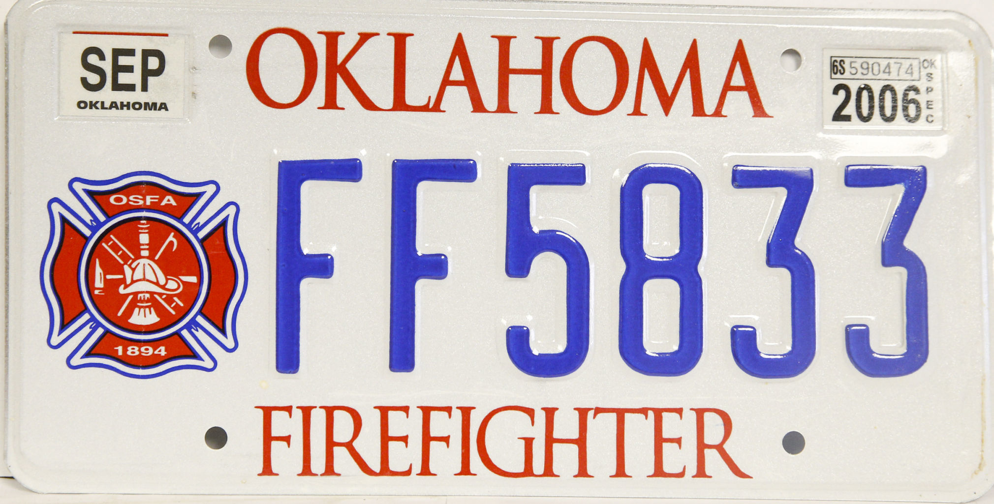 Oklahoma license plates